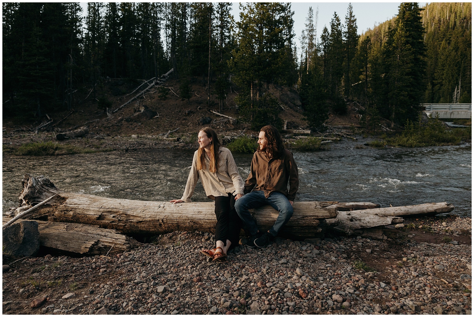 engagement session at Soda Creek Meadow Deschutes National Forest Bend, OR